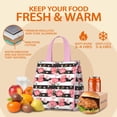 thumbnail image 5 of Pioneer Flower Floral Print Pattern Insulated Lunch Bag for Women & Adults,Large Portable Soft Cooler Lunch Bag,Thermal Food Storage Tote with Pearl Cotton,8.66L,8.75x5.75x9.5 Inch, 5 of 6