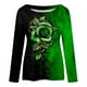 thumbnail image 4 of Camisas Para Mujer, Camisetas de Gran Tamaño, Manga Larga, Moda Informal, Estampado, Cuello Redondo, Camiseta Suelta, Blusa de Otoño, Pulóver, Tops Odeerbi ODB135124, 4 of 5