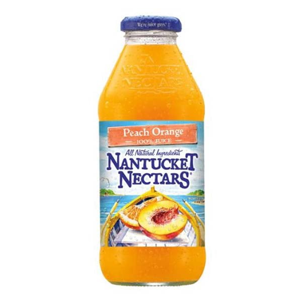 Nantucket Nectars Peach Orange 16 oz Glass Bottles Pack of 12