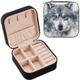 thumbnail image 3 of GZHJMY Wolf Leather Jewelry Box,Portable Mini Jewelry Case Traveling Jewelry Organizer for Rings Necklaces Bracelets Earrings, 3 of 7