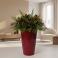 thumbnail image 4 of Algreen Modena 22" Self-Watering Planter, Round Taper, Gloss Red, 4 of 4