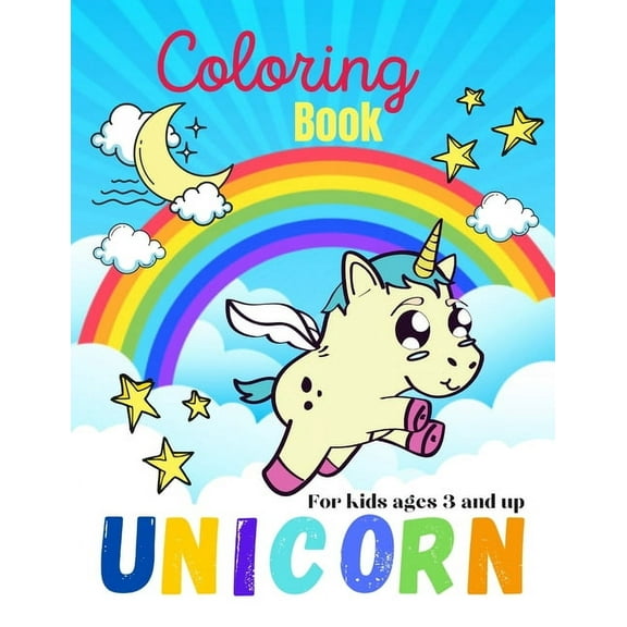 Unicorn coloring book: 30 beautiful and magic coloring pages for kids ages 3 and up / large size, (Paperback)