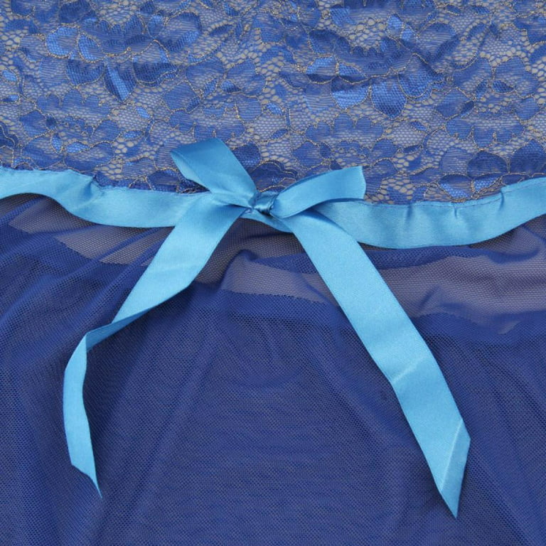 Balems Nightwear Sexy Lingerie Set Underwear Lace Flower Bra G-string