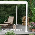 thumbnail image 3 of Mirador 111S 10'x20' Outdoor Pergola,Full Aluminum Frame w/Adjustable Louvered Roof, White, 3 of 12