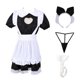 thumbnail image 2 of Disfraz de sirvienta francesa para mujer, trajes de lencería de cosplay de anime, de , delantal de encaje travieso B Salvador uniforme de sirvienta francesa, 2 of 9