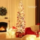 thumbnail image 2 of Árbol de Navidad Costway delgado preiluminado 180 cm decoración flocada agujas de pino luces, 2 of 5