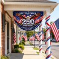 thumbnail image 1 of Independence Day Banners Decoration Semi-circular Polyester Flag Decoration Americans Independence Day Party Outdoor Flag, 1 of 6