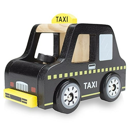 100 Passenger Vehicle - Imagination Generation Wooden Wheels Chunky Toy Taxi Cab Passenger Vehicle Car