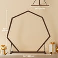 thumbnail image 3 of Outsunny 7FT Wedding Arch, Heptagon Wooden Arch for Ceremony, Brown, 3 of 10