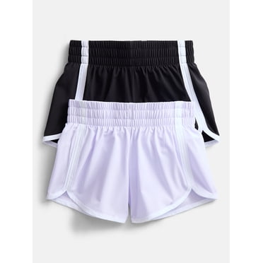 Athletic Works Girls Active Dolphin Shorts, 2-Pack, Sizes 4-18