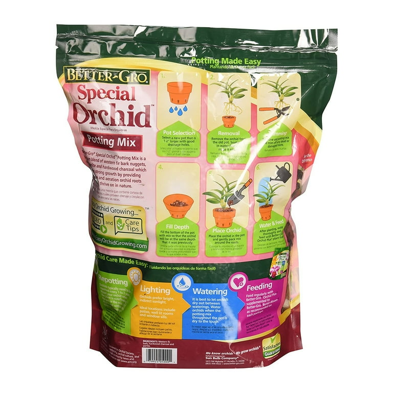 Better-Gro Special Orchid Potting Blend Mixture, Fir Bark Mix, 4