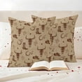 thumbnail image 3 of Brown Cow Skull Outdoor Waterproof Pillow Covers, Southwestern Vintage Cowboy Boots Burlap Decorative Square Throw Pillowcase Sofa Cushion Sham for Patio/Couch/Chair, 26"x26" 2 Pack, 3 of 8