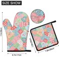 thumbnail image 3 of Pioneer Flower Floral Print Pattern 1-Pack Oven Mitts Set, Heat Resistant Kitchen Gloves, 7.7" X 12", 3 of 6