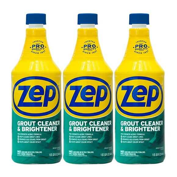 Zep Grout Cleaner and Brightener - 32 ounce (Pack of 3) ZU104632 - Deep Cleaning Pro Formula