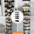 thumbnail image 3 of Organizador Esquinero Para Baño 5 Repisas Estante De Cocina Modelo Negro, 3 of 4