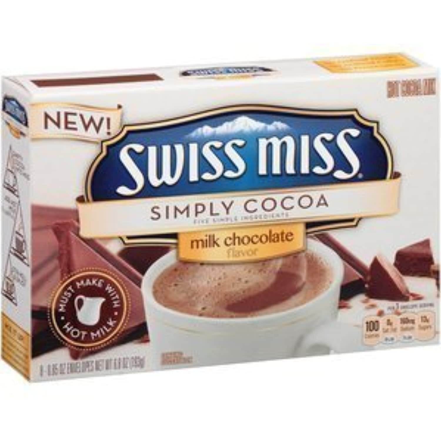 (2 Pack)Swiss Miss Simply Cocoa, Milk Chocolate