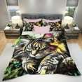 thumbnail image 3 of Cartoon Kawaii Cat Comforter Set Twin Size 3D Animals Flower Toddler Bedding Set Cat Lovers Animal Bubble Design Quilt Bed Set for Girls Kids Teens Cat Lovers Animal Decor Bedroom, 3 of 6