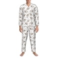 thumbnail image 3 of Uemuo Cartoon Koala Pattern 2-Piece Loungewear Set - Men’s Soft Sleepwear, Cozy Winter PJs, Comfy Sleep Set-Medium, 3 of 7