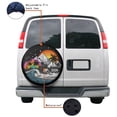 thumbnail image 4 of KAKALAD Mountain Surfing Waves Palm Trees 01 Spare Tire Cover Universal Vehicle Accessories Buckle Car Tools 14”in, 4 of 6