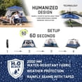 thumbnail image 3 of 4/6/8/10 Person Instant Tent  Waterproof Pop Up Tents For Camping With Rainfly 60 Seconds Easy Setup Automatic Cabin Family Expandable Carry Bag & Upgraded Ventilation, 3 of 9