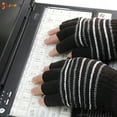 thumbnail image 3 of Spencer Men Women USB Heated Gloves, Knitting Wool Electric Heating Gloves Mitten Hands Warmer Winter Fingerless Laptop Gloves Washable, 3 of 8