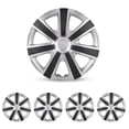 thumbnail image 6 of (4-Pack) Winjet 15 inch Universal Silver&Black Wheel Covers Snap on Hub Caps Fit R15 Tire + Steel Rim, 6 of 10