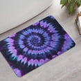 thumbnail image 2 of Blue Purple Tie Dye Pattern Bathroom Rugs Mat,Non Slip Microfiber Bathroom Rug,Rubber Backing,Soft Bathroom Mats for Bathroom Floor,Tub and Shower,17x27in(43x68cm), 2 of 3