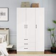 thumbnail image 6 of GraceGrove Wooden Armoire Wardrobe Closet with 3 Doors, 67" High Bedroom Wardrobe Closet with 3 Closet Drawers, Clothes Cabinet Closet Wardrobe for Bedroom with Hanging Rod, Armoires and Wardrobes, 6 of 7