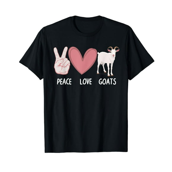 Peace Love Goats Art Women's Animal T-Shirt