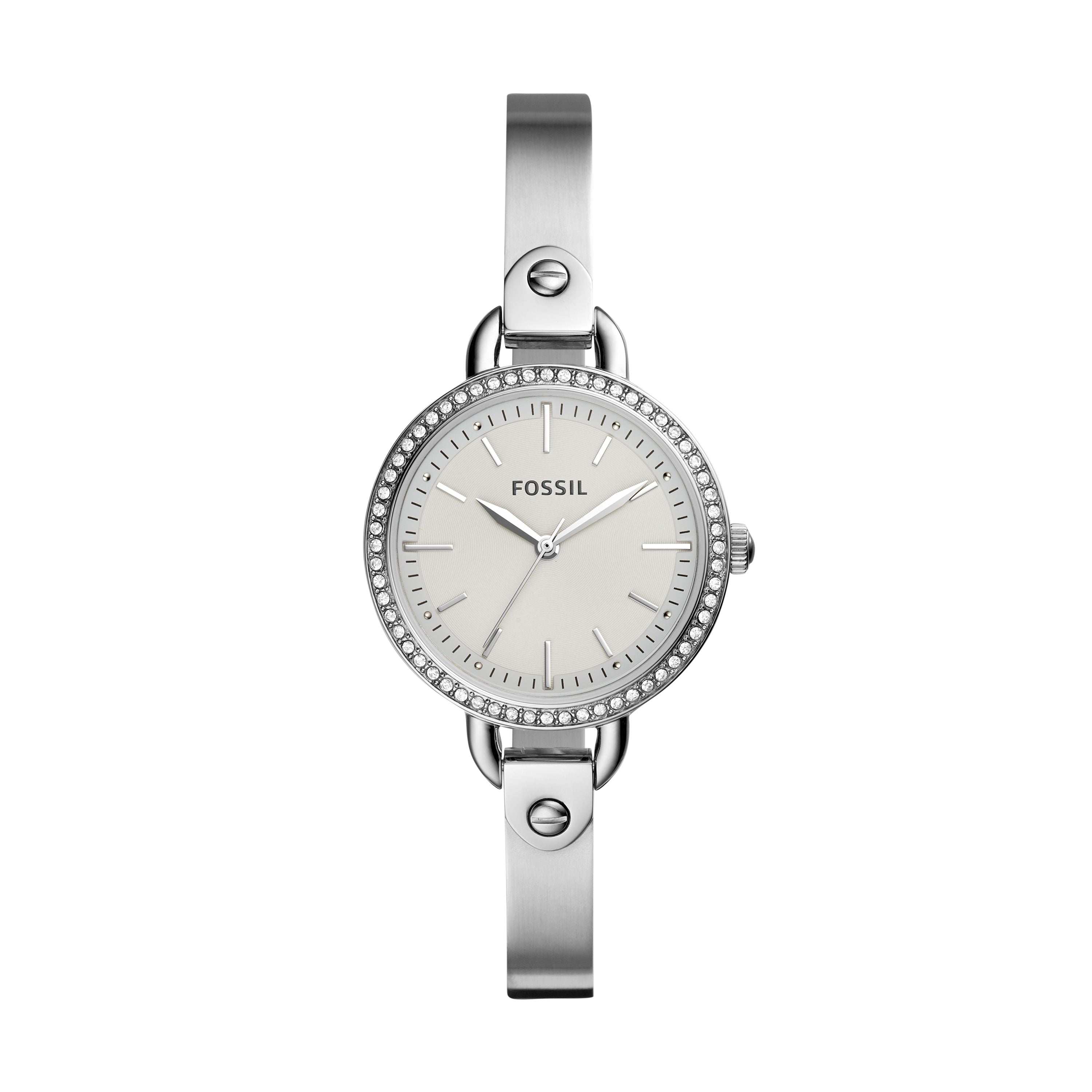 Fossil Women ES4331 The Commuter White Dial Stainless Steel Watch (Silver)