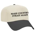 thumbnail image 4 of Make Country Strait Again Hat, Funny Adjustable Snapback Baseball Cap with Embroidered Slogan, Vintage Retro Trucker Style Hat for Men and Women, Country Music Fan Accessory, 4 of 5