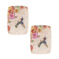 thumbnail image 2 of FOR U DESIGNS Hummingbird Daisy Print Stool Covers Rectangle 2 pcs Soft Bar Stool Seat Covers Stretch Vanity Chair Cover High Chair Cover for Barstools Coffee, 2 of 9