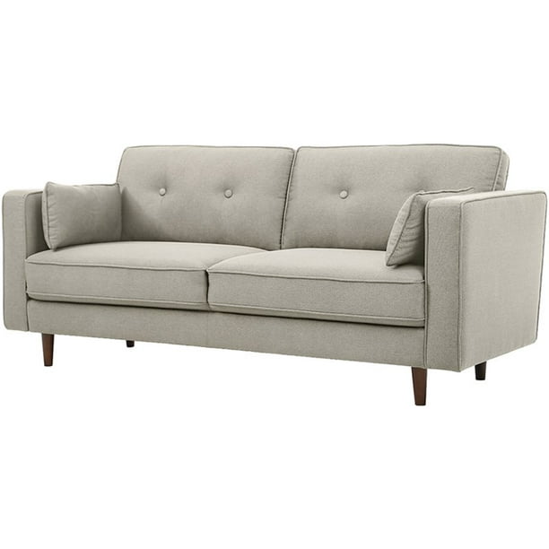 Hawthorne Collections Tufted Sofa In Taupe Walmart Com Walmart Com