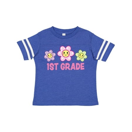 

Inktastic 1st Grade with Polka Dot Flowers Gift Toddler Toddler Girl T-Shirt