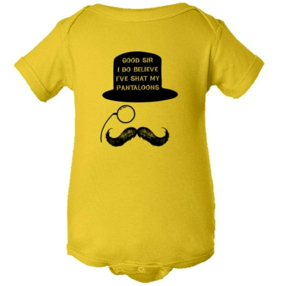 PleaseMeTees™ Baby Sir I Shat My Pantaloons Hat Glasses Pooped HQ Jumper