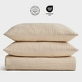 thumbnail image 5 of EVERGRACE Cotton Coverlet Set Full Queen Size 3 Pieces, Lightweight Soft Ribbed Matelassé Bedspread Quilt Set, Cozy Oversized Quilted Bedding Set with 2 Pillow Shams for All Seasons, Warm Beige, 5 of 8