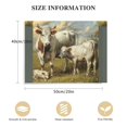 thumbnail image 2 of Orinice  White Cattle Family Rural Countryside Detailed  Canvas Wall Art, Design By Daphne Polselli 20''X16' 20x16in, 2 of 5