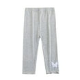 thumbnail image 2 of CYRBOKO Girls Leggings 2025, Comfy Elastic Waist Stretch Cotton Summer Pants Gray Size 12-13 T, 2 of 3