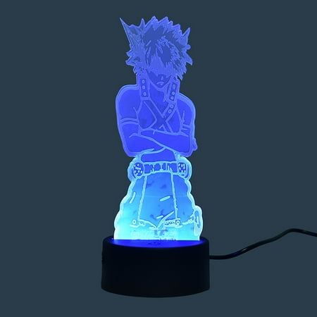 

TruPeony Acrylic 3d Lamp Anime My Hero Academia Dabi Led Light for Manga Gift