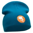 thumbnail image 4 of Skate Trick Embroidered 8 Inch Short Beanie - Aqua OSFM, 4 of 5