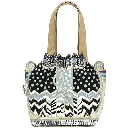 Medium Tote Zipper Top 12 Inch X 3-1/2 Inch X 8-1/2 Inch-Tres Gato