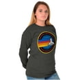 thumbnail image 3 of Retro NASA Space Shuttle Rainbow Long Sleeve TShirt Men Women Brisco Brands S, 3 of 6