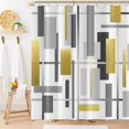 thumbnail image 2 of Abstract Geometric Shower Curtain Modern Gold and Grey Rectangle Space Pattern Design for Minimalist Bathroom Decor Accessories Shower Curtain Set with 12 Hooks, 72x84 Inches, 2 of 6