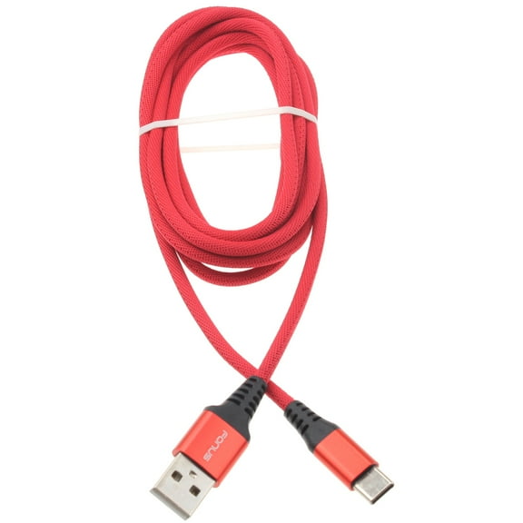 Type-C Red 10ft USB-C Cable for Orbic Myra 5G UW, Magic 5G Phones - Charger Cord Power Wire Long Braided Fast Charge Z1V