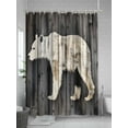 thumbnail image 5 of Shower Curtains Abstract Brown Bear Painting Bath Curtain Wood Grain Waterproof Bathroom Shower Curtain Set with Hooks Decoration 72 x 72 Inches, 5 of 7