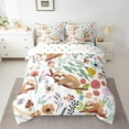 thumbnail image 2 of Kawaii Sloth Bed in a Bag Queen Comforter Set 7 Piece,Mushroom Floral Cartoon Animal Bedding Sets Watercolor Flowers Leaves Sheet Set with Comforter, 2 of 5