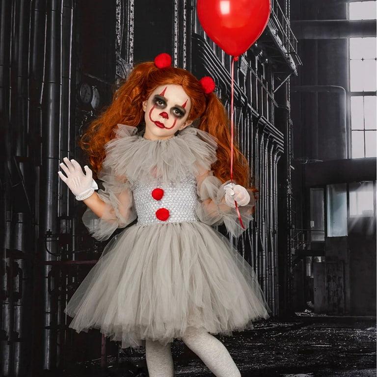 Girls Clown Costume Dress Ballet Skirt Halloween Clown Role Play Walmart