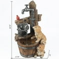 thumbnail image 4 of LuxenHome Chiots en Résine et Pompe à Eau Fontaine de Patio Extérieur, 4 of 11