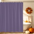 thumbnail image 3 of Pure Lilac Gray Shower Curtain, Waterproof Shower Curtains for Bathroom, Contemporary Solid Color Minimalist Art Washable Fabric Bathtub Curtain Set Bath Decor with 12 Hooks Long 72"x84", 3 of 8