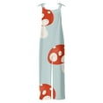 thumbnail image 5 of WXLWZYWL Summer Jumpsuits for Women 2024 Casual Cute Cartoon Mushroom Printed Vintage Overalls Plus Size Spaghetti Strap Jumpsuit Cruise Beach Jumpsuits Comfy Lounge Overalls, 5 of 5